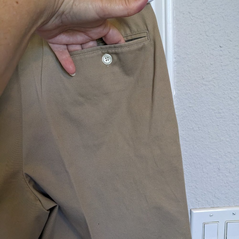 NWT!!! | 90s Vintage Lauren Bermuda Shorts | Tan / Khaki | 10 | 100% Cotton - Picture 5 of 8